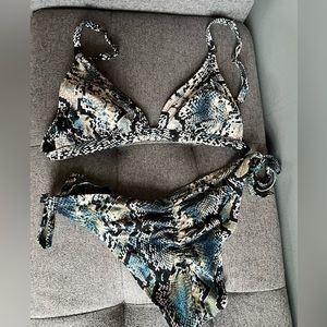 Shade & Shore Snakeskin Bikini Set- M